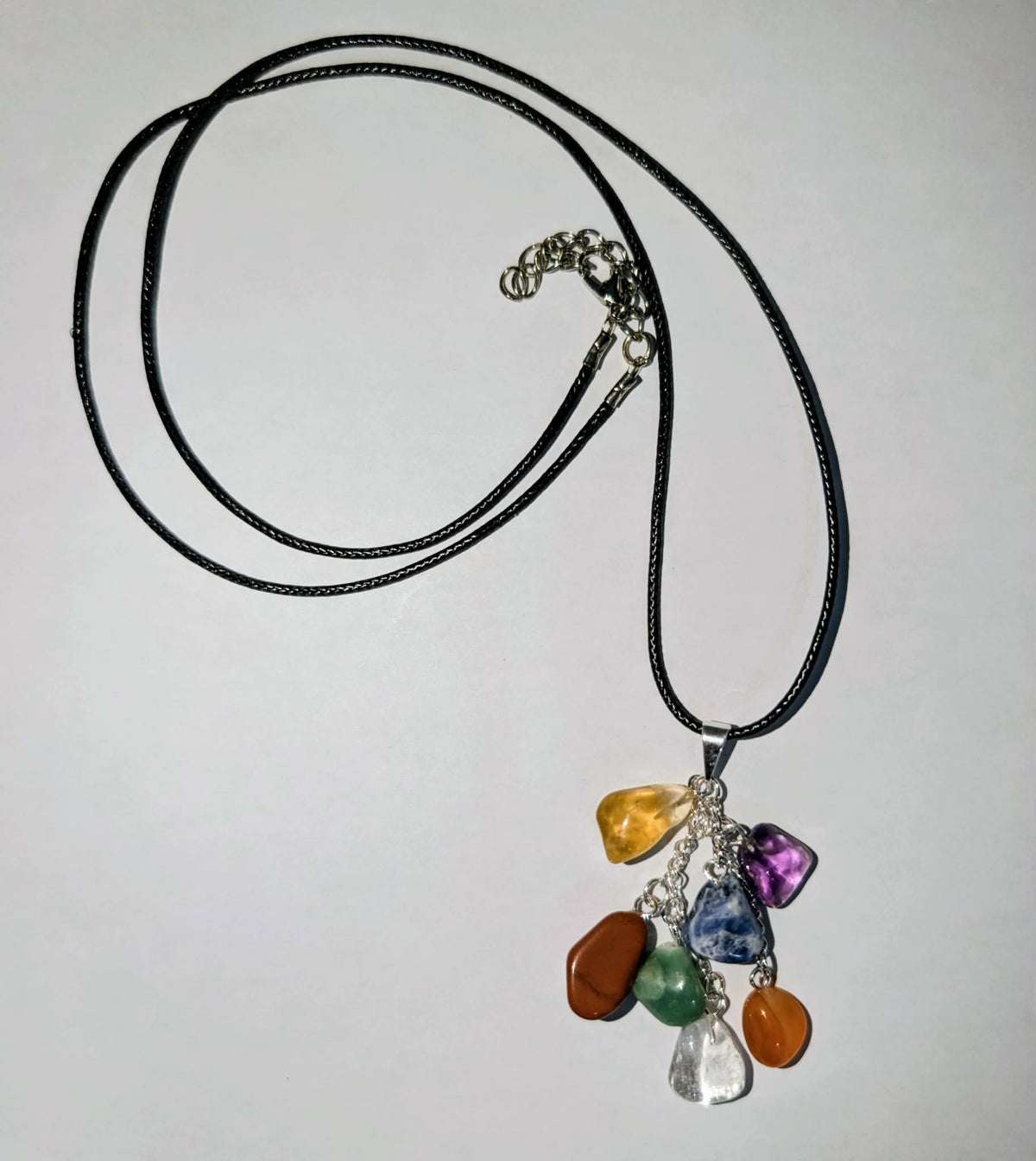 Tumble Chakra Pendant Silver Plated
