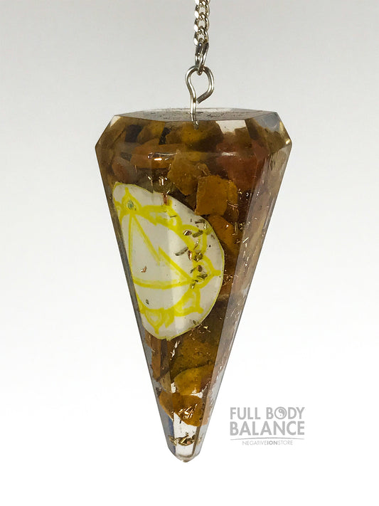 Yellow Jasper Chakra Orgonite Pendulum