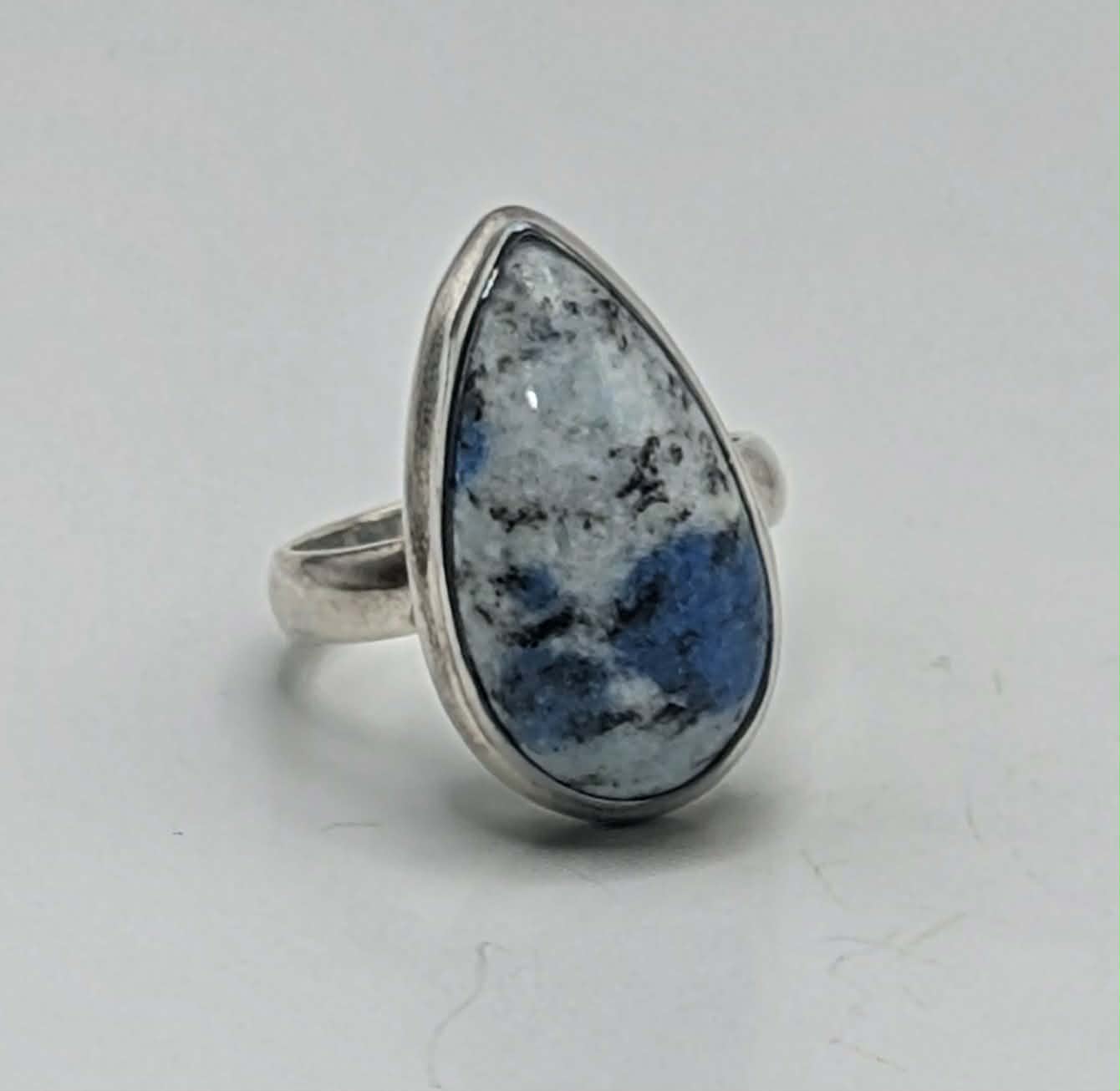K2 Jasper Sterling Silver 925 Size 8 Ring Pear