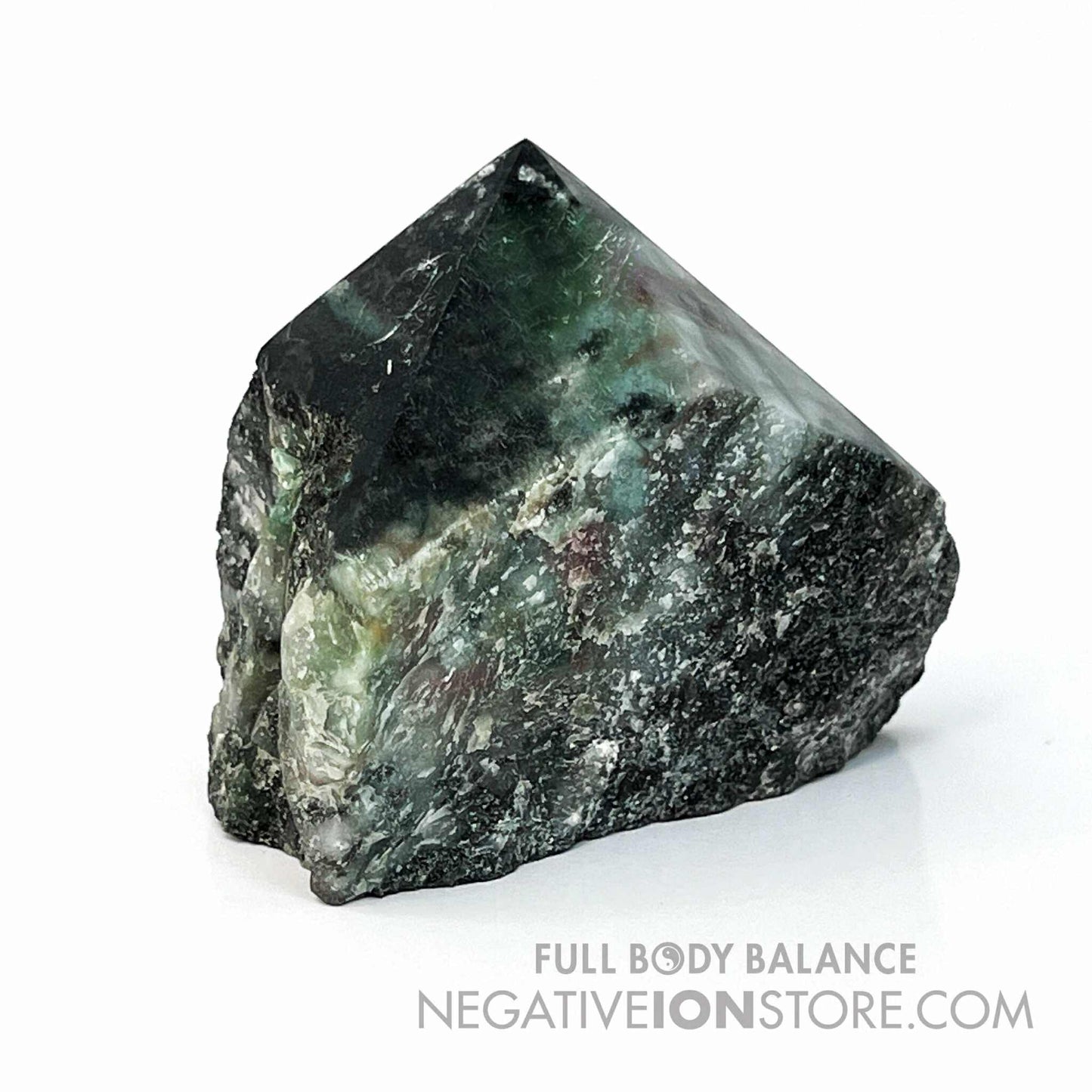 Emerald Polished Point with Raw Base Natural Emerald Crystal Specimen Unique Stone Display Piece