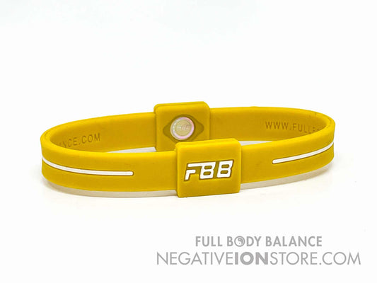 FBB Negative Ion Grouding Earthing Band Yellow and White Extra Large