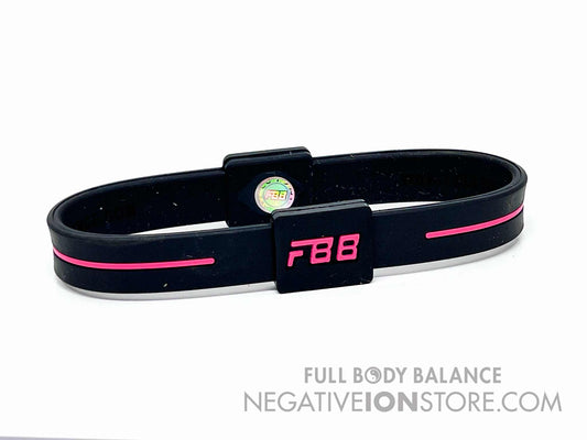 FBB Negative Ion Grouding Earthing Band Black and Pink Extra Large