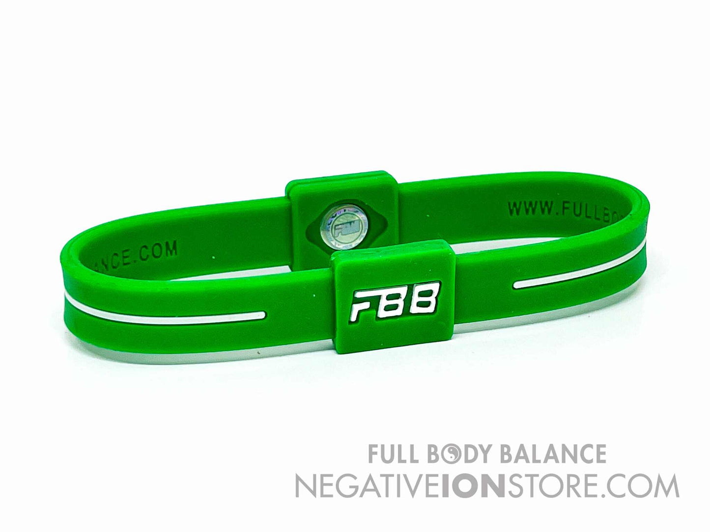 FBB Negative Ion Grouding Earthing Band Green and White Extra Large