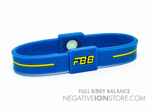 FBB Negative Ion Grouding Earthing Band Light Blue and Yellow Extra Large