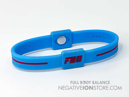 FBB Negative Ion Grouding Earthing Band Light Blue and Red Extra Large