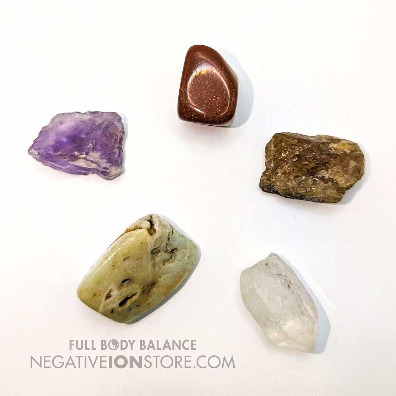 Macramé crystal necklace bundle set with goldstone, amethyst, clear quartz, citrine, and amazonite in adjustable stone holder jewelry.