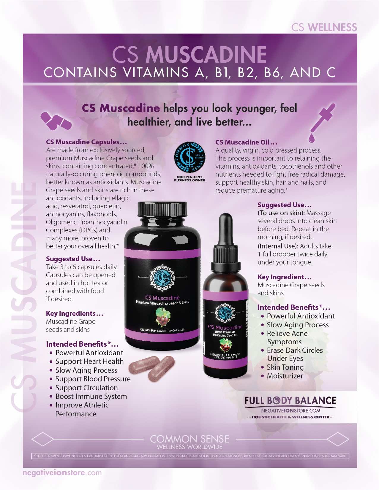 CS Muscadine Capsules 90 Count