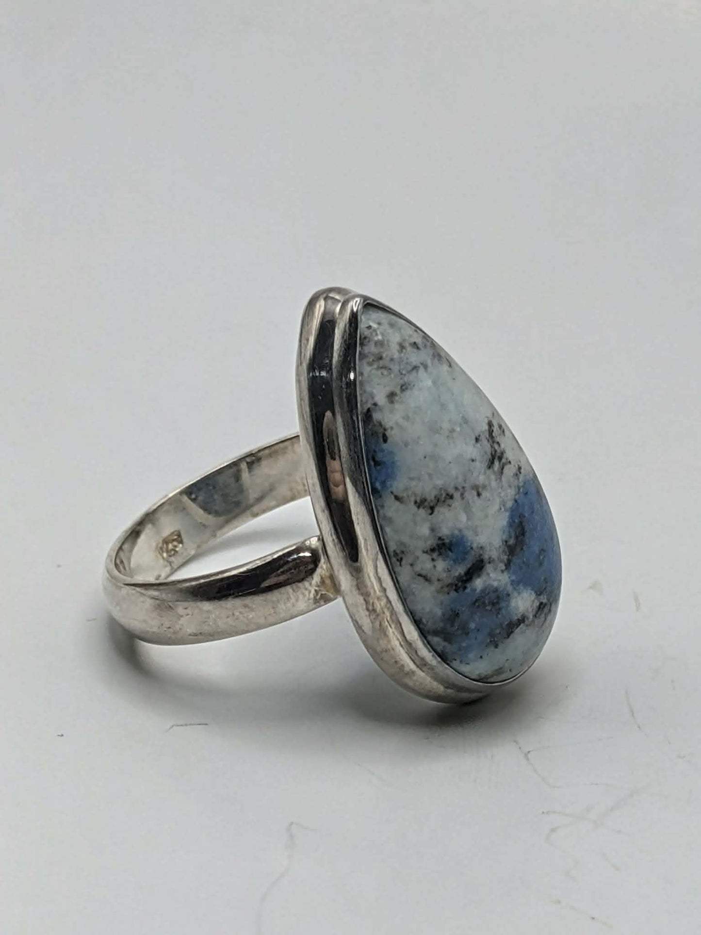 K2 Jasper Sterling Silver 925 Size 8 Ring Pear