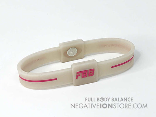 FBB Negative Ion Grounding Earthing Band Clear and Pink Large