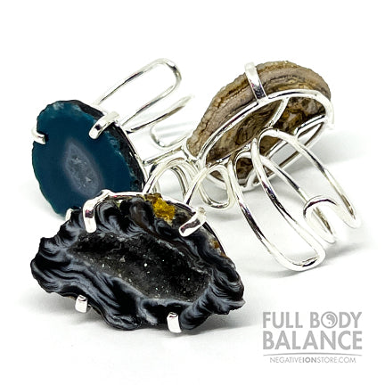Dyed Agate Slice Adjustable Ring