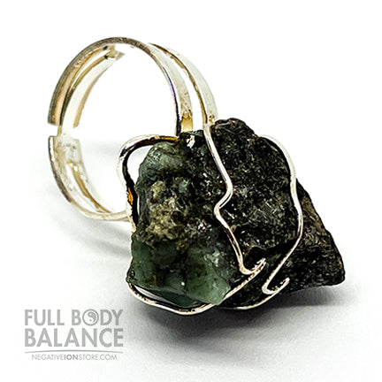 Green Emerald Gemstone Adjustable Ring